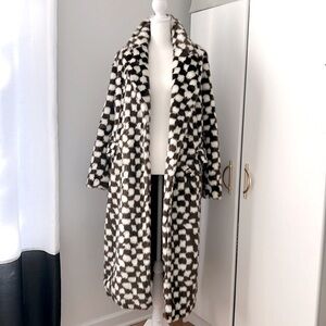 Brown Checkered Topshop Coat